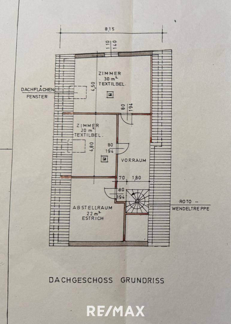 Plan Obergeschoss