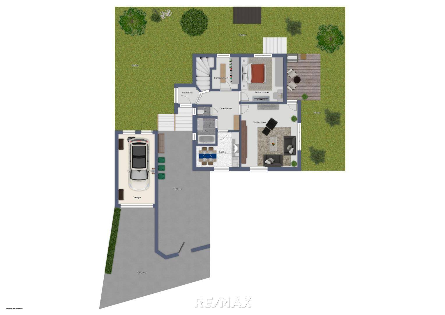 Skizze Außenbereich und Erdgeschoss