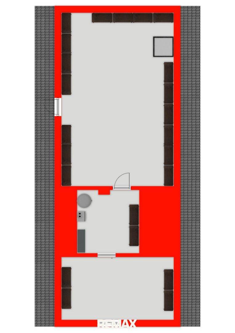 Grundriss des Obergeschosses mit Schlafzimmern und weiteren Räumen.