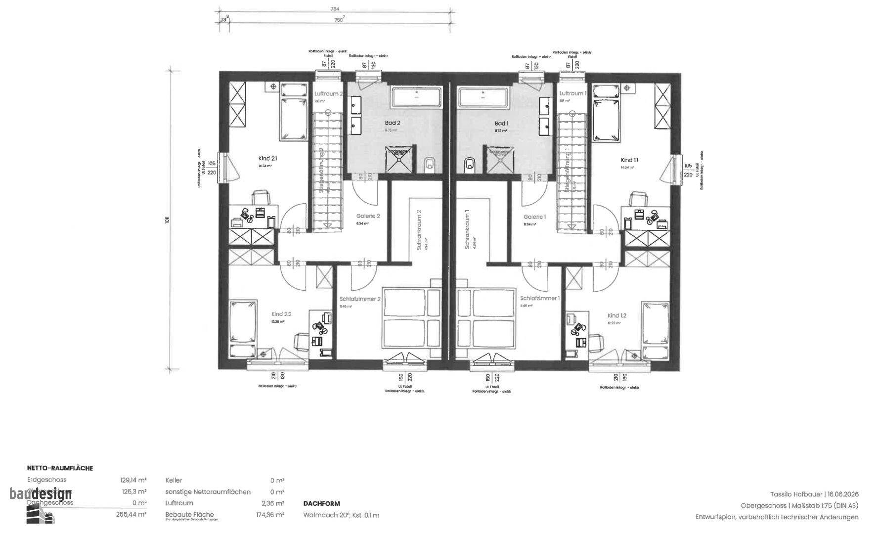 Korneuburg ! NEUBAU Erstbezug ! Moderne Doppelhaushälfte in familienfreundlicher Siedlungslage ! - Ansicht 3