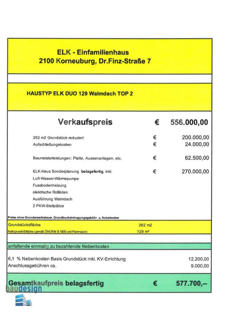 Korneuburg ! NEUBAU Erstbezug ! Moderne Doppelhaushälfte in familienfreundlicher Siedlungslage ! - Ansicht 5
