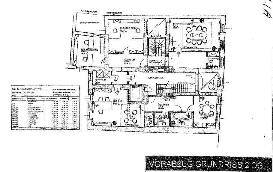 Detaillierter Grundrissplan in Schwarz-Weiß, der die Raumaufteilung des 2. Obergeschosses darstellt.