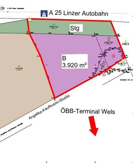 Teilungsplan für Vermarktung B_Terminal II_Zuschni