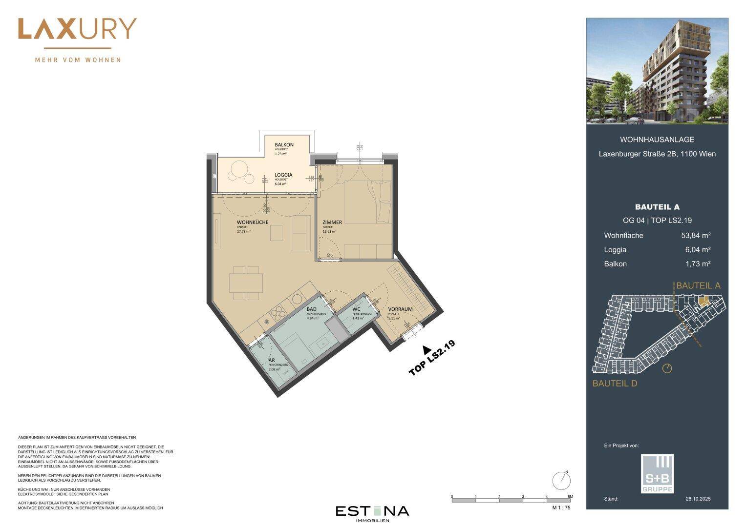 Detaillierter Grundriss einer Wohnung mit Balkon, Loggia und offenem Wohnküchenbereich, gut durchdacht.
