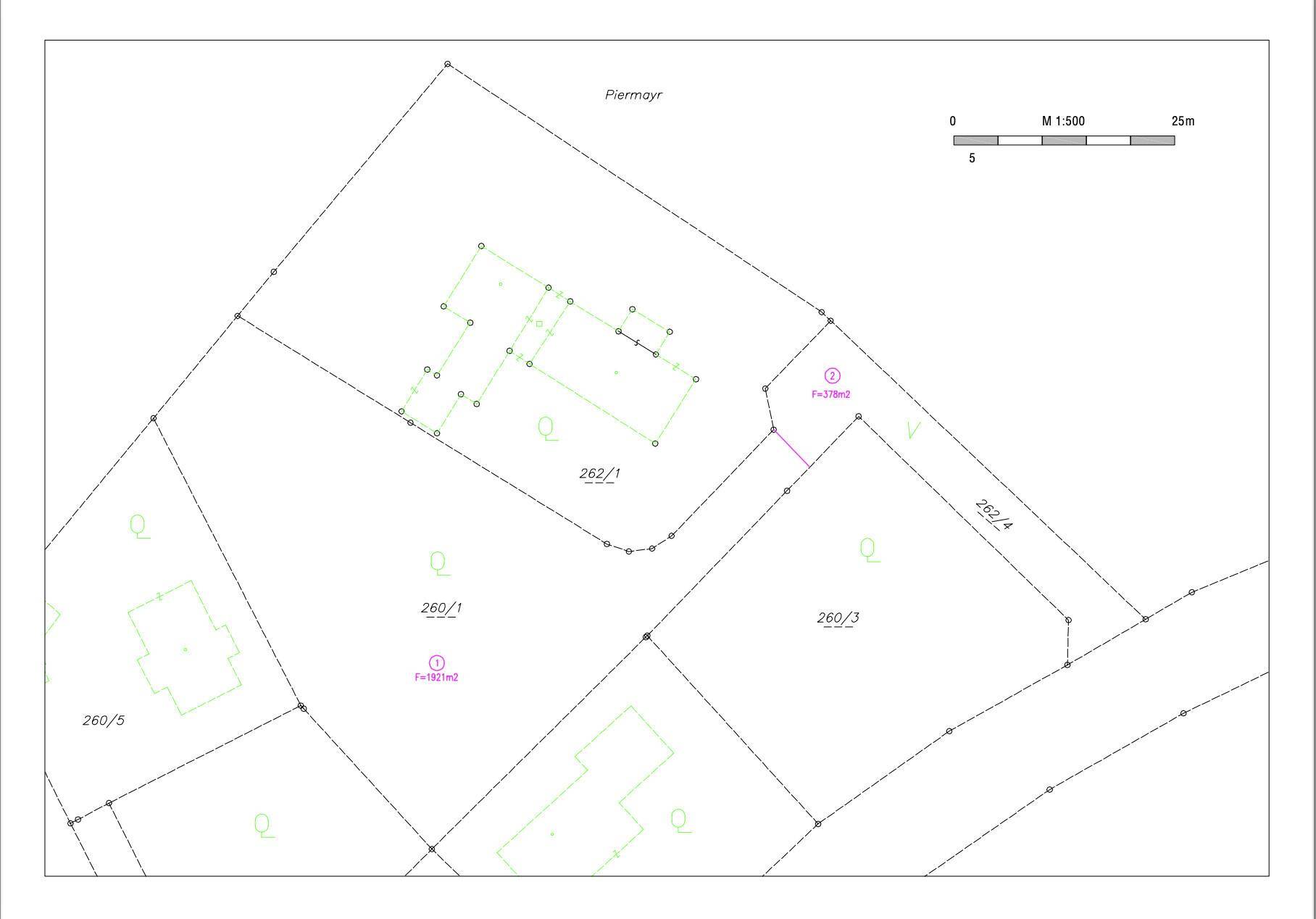 Katasterplan Variante 1 Gst.