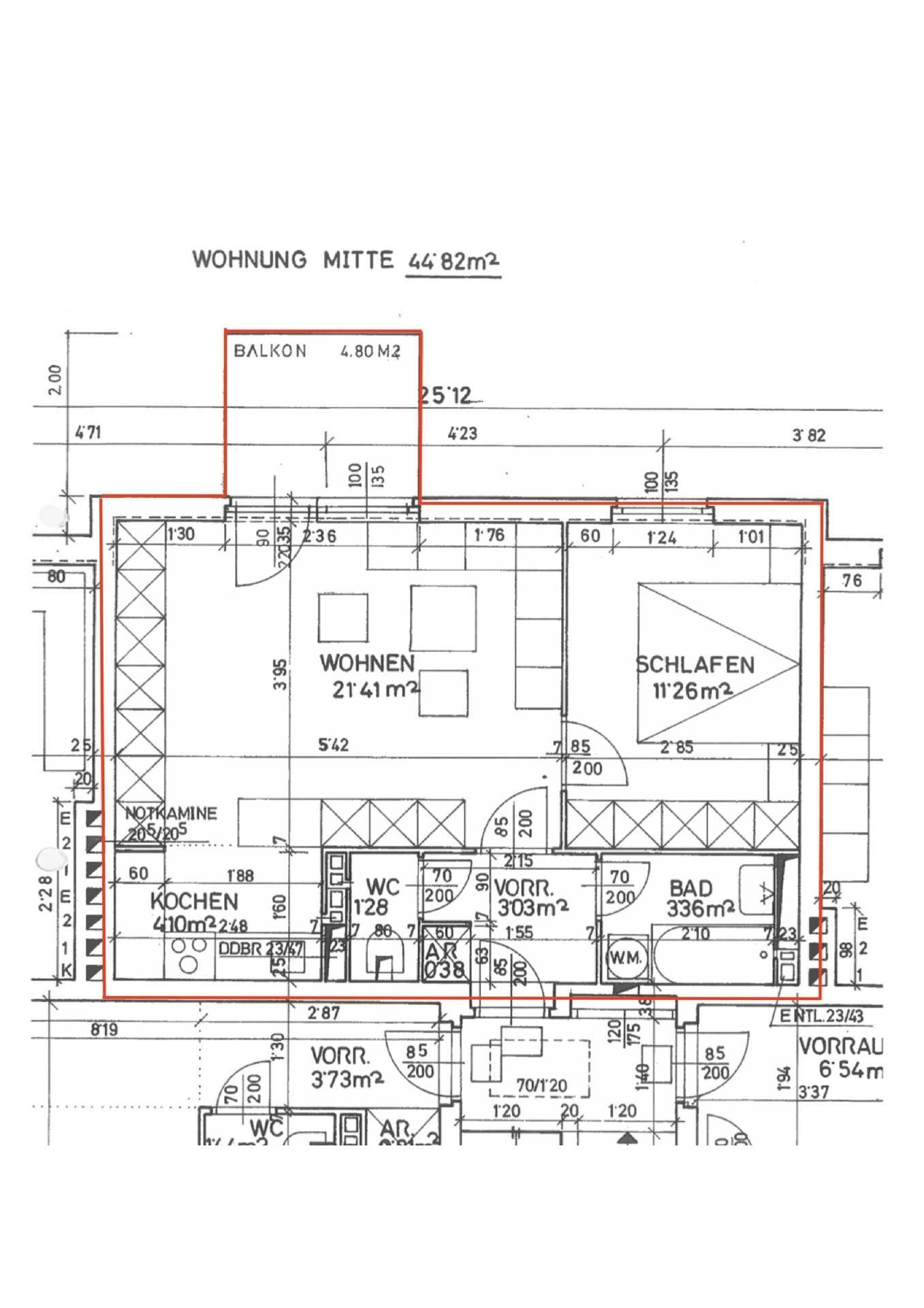 Wohnungsplan Top 5