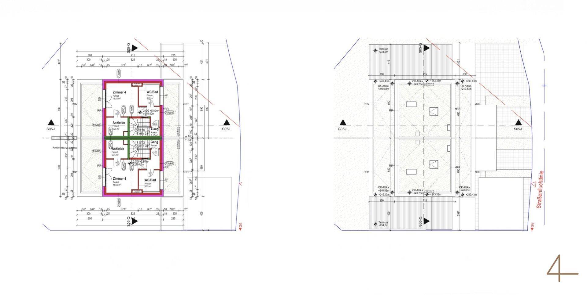 Doppelhaushälfte mit Baubewilligung ca. 729 m² | ca. 325 m² Wohnnutzfläche möglich | Eigengarten bis 235 m² | Baubewilligt - Ansicht 2