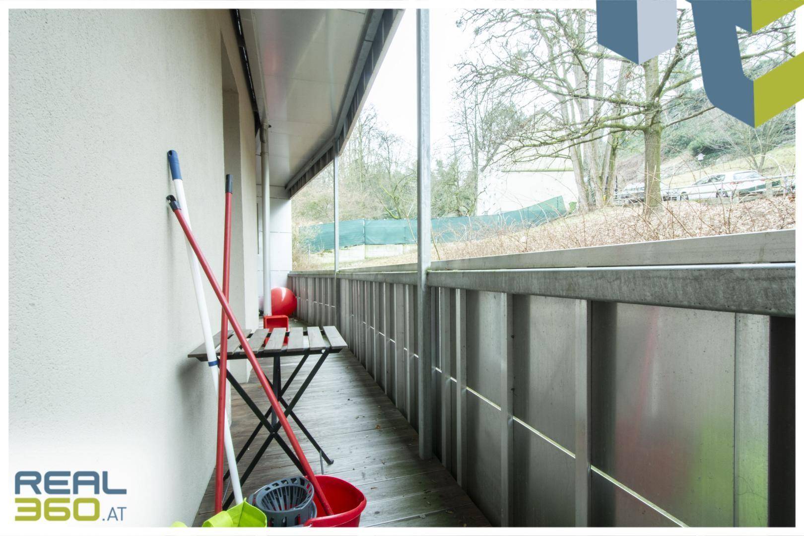 Loggia mit Blick ins Grüne