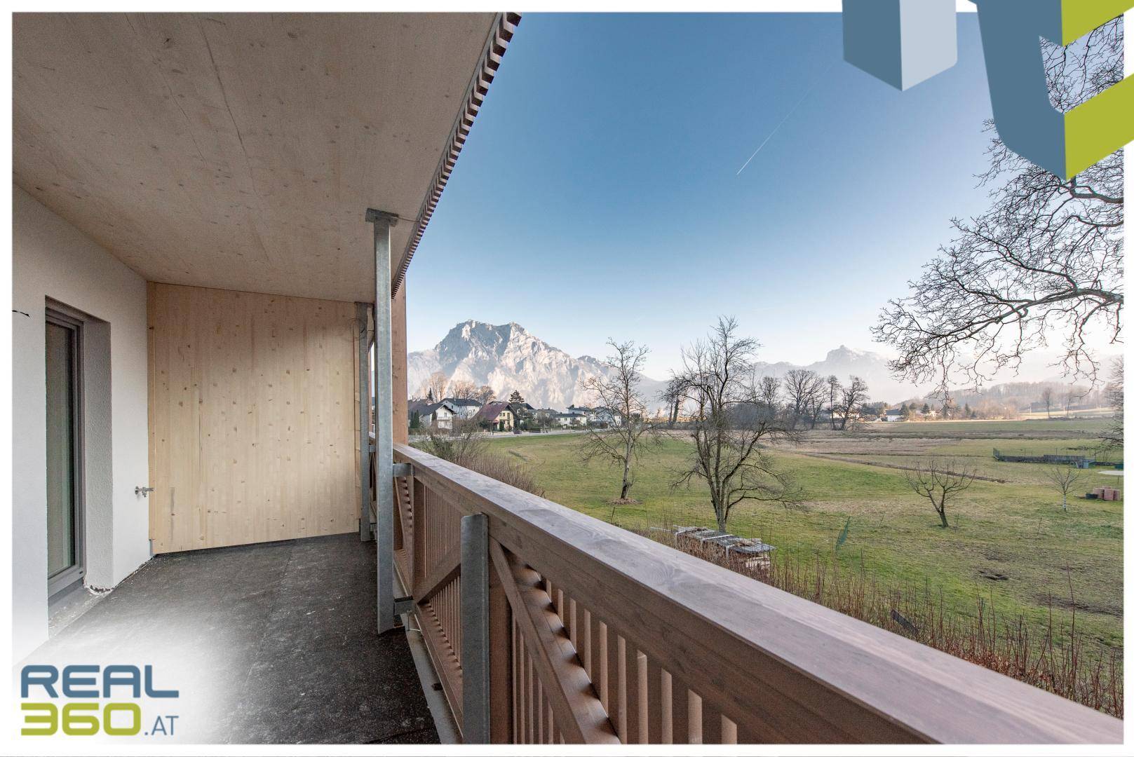 Loggia mit Blick auf den Traunstein