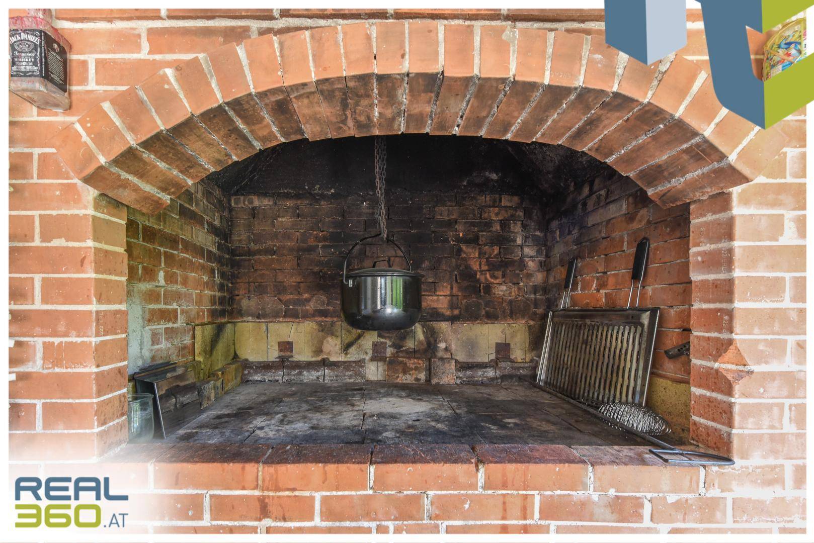 Grillfläche im WIntergarten