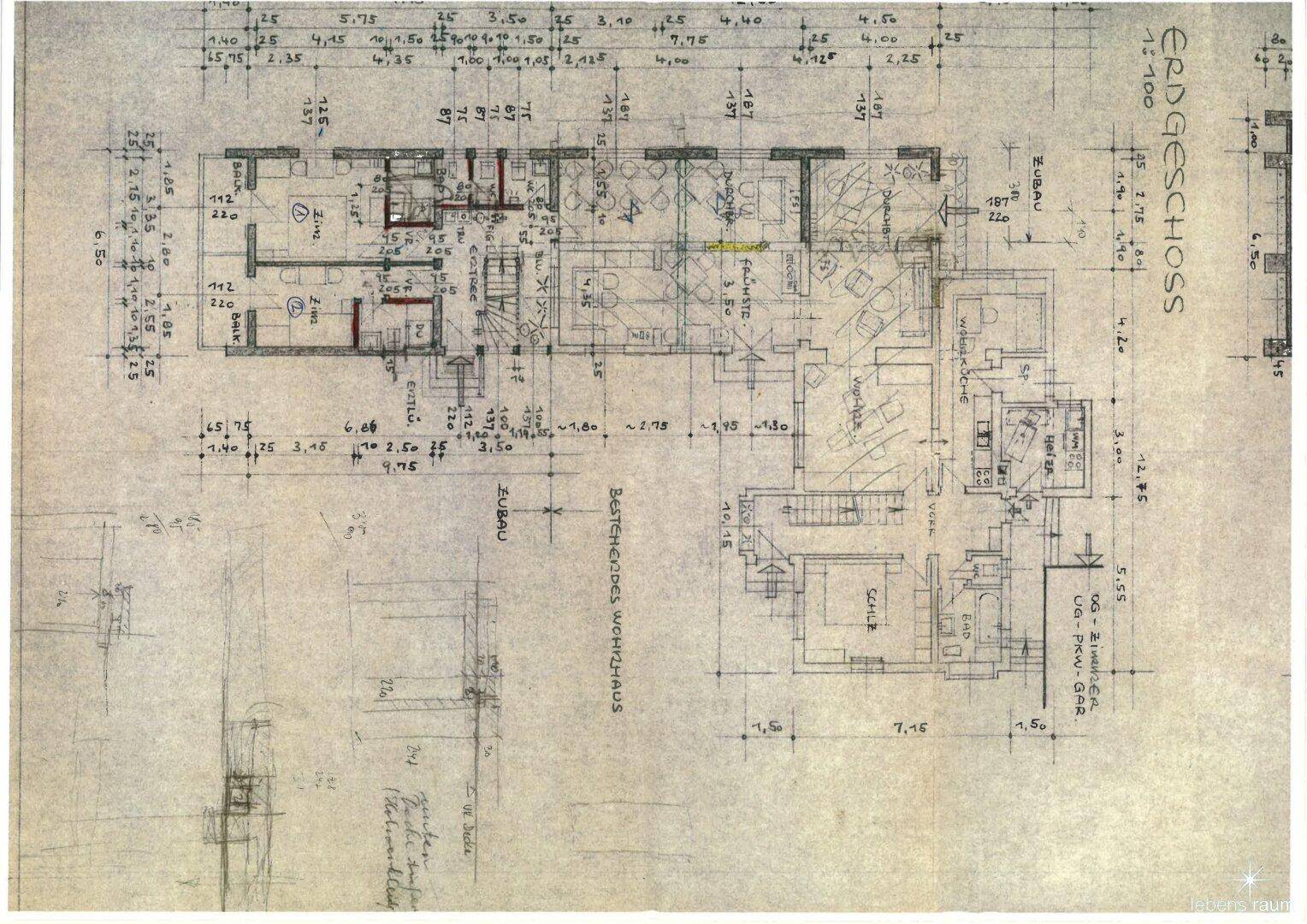 Plan Erdgeschoss.