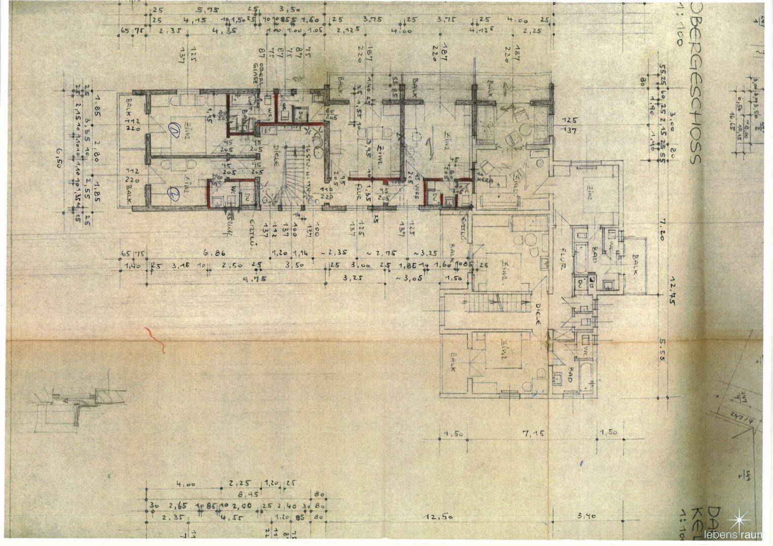 Plan Obergeschoss.