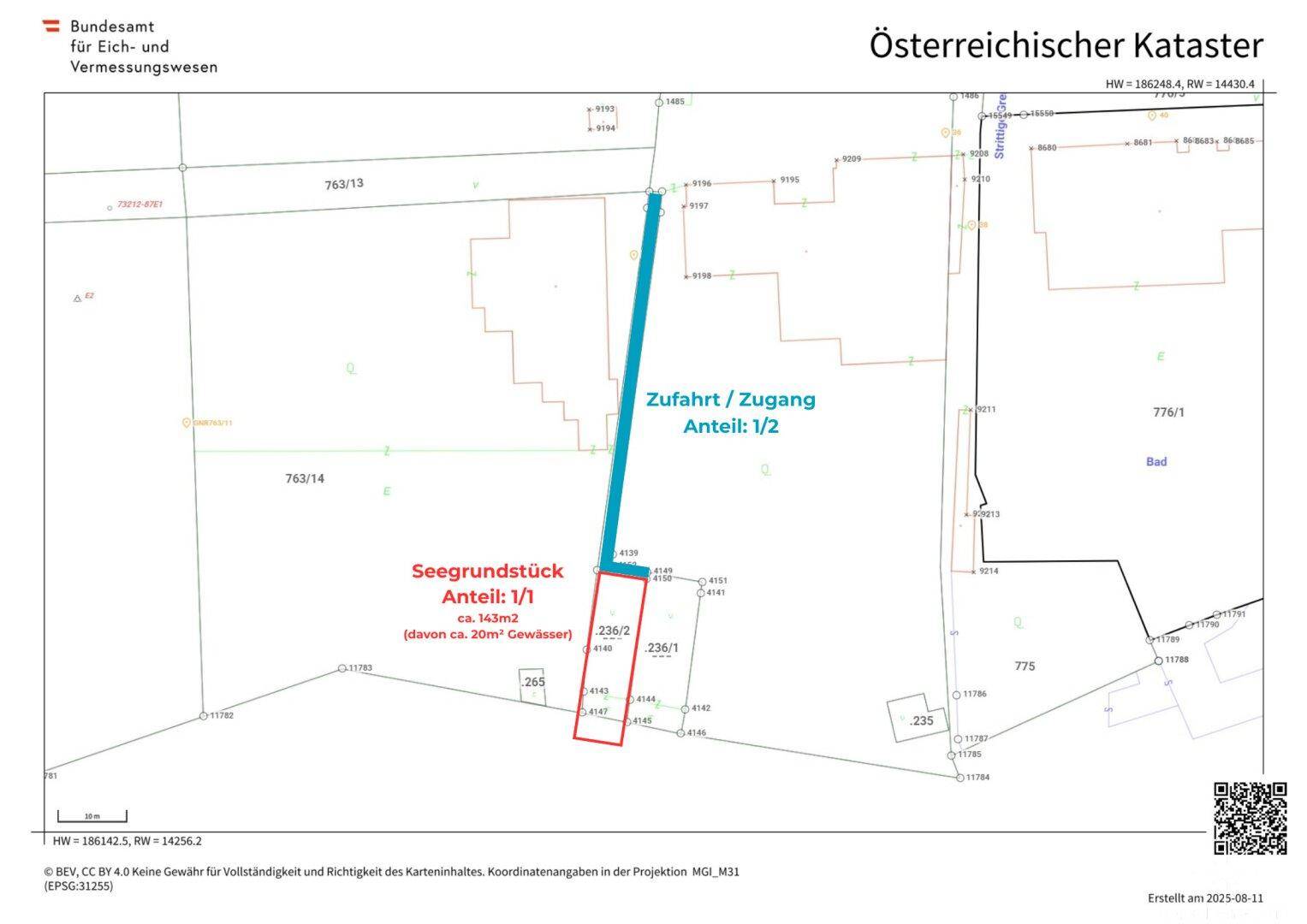 Plan Seegrundstück.