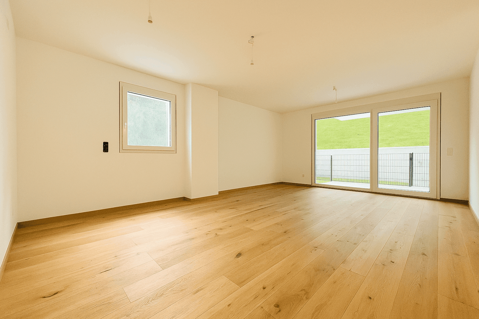 Wohnzimmer mit Zugang kleine Terrasse