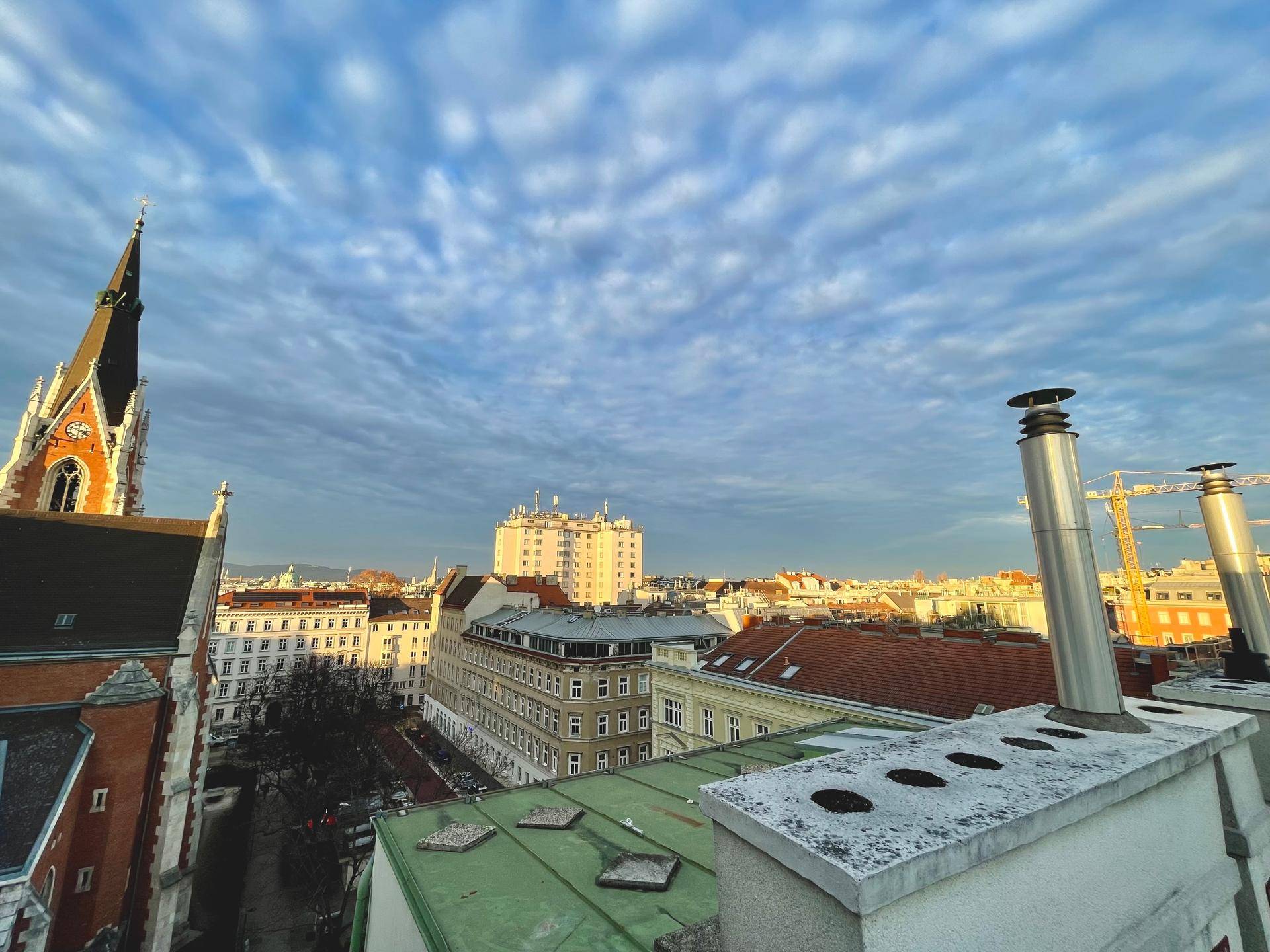 Aussicht Terrasse ostseitig obere Ebene Winter