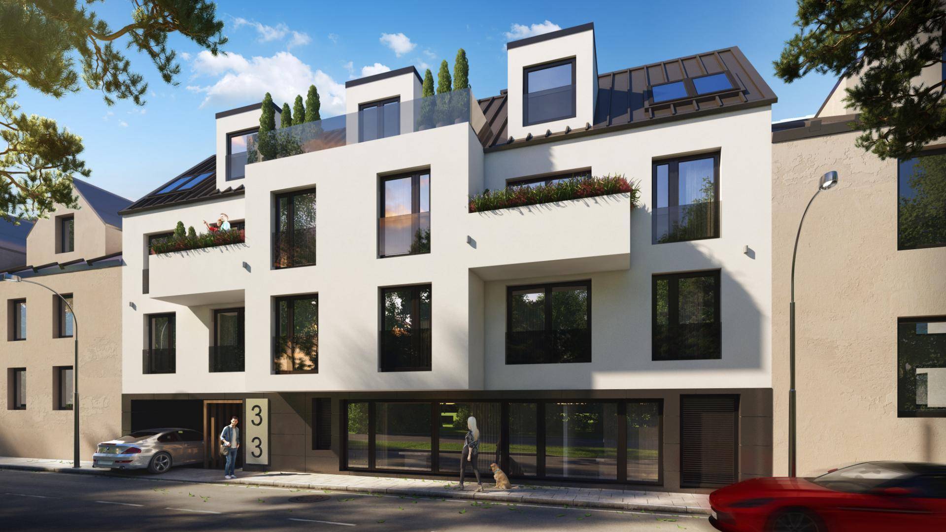 Außenansicht Straßenseite (Rendering)