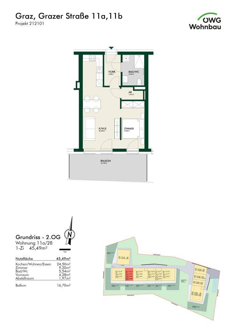 Außergewöhnliche 2-Zimmerwohnung mit flexiblem Grundriss in Graz-Andritz - Więcej