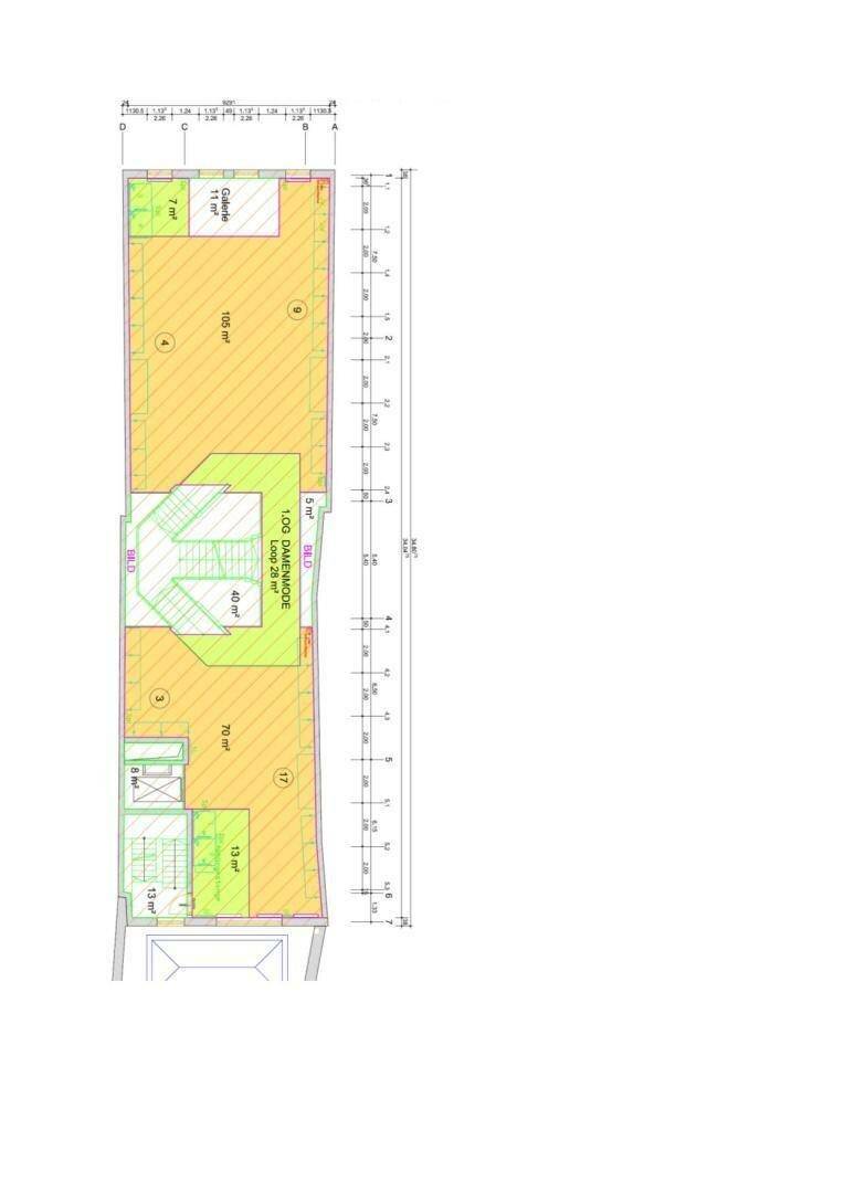 Übersichtlicher Grundriss mit detaillierten Raumaufteilungen und Größenangaben in Quadratmetern.