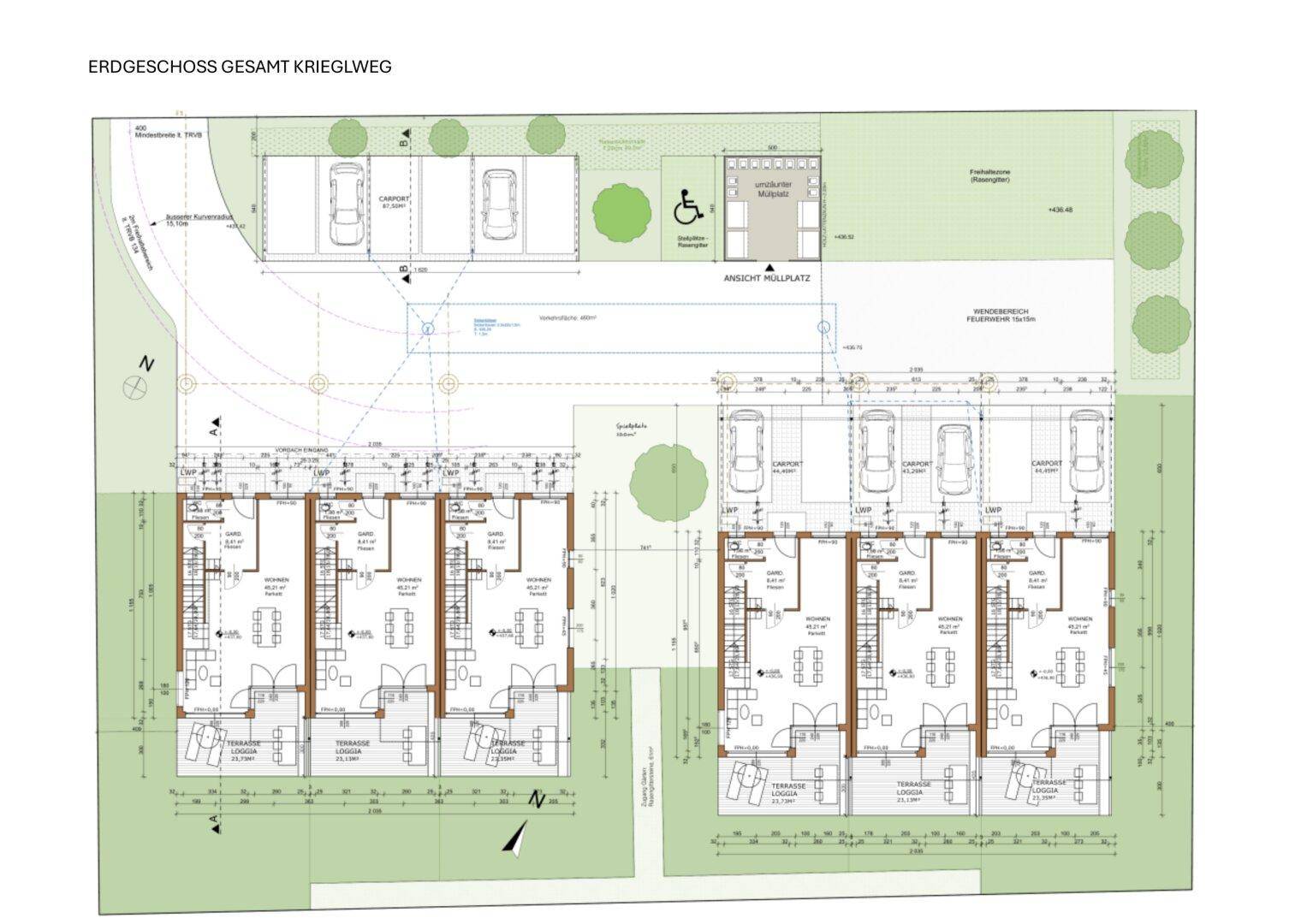 NEUBAU ZU TOP-PREIS IN KLAGENFURT! 114 m² REIHENHAUS MIT 4 ZIMMERN - TERRASSE - BALKON - KLEINGARTEN! KRIEGLWEG TOP 5! - Ansicht 6