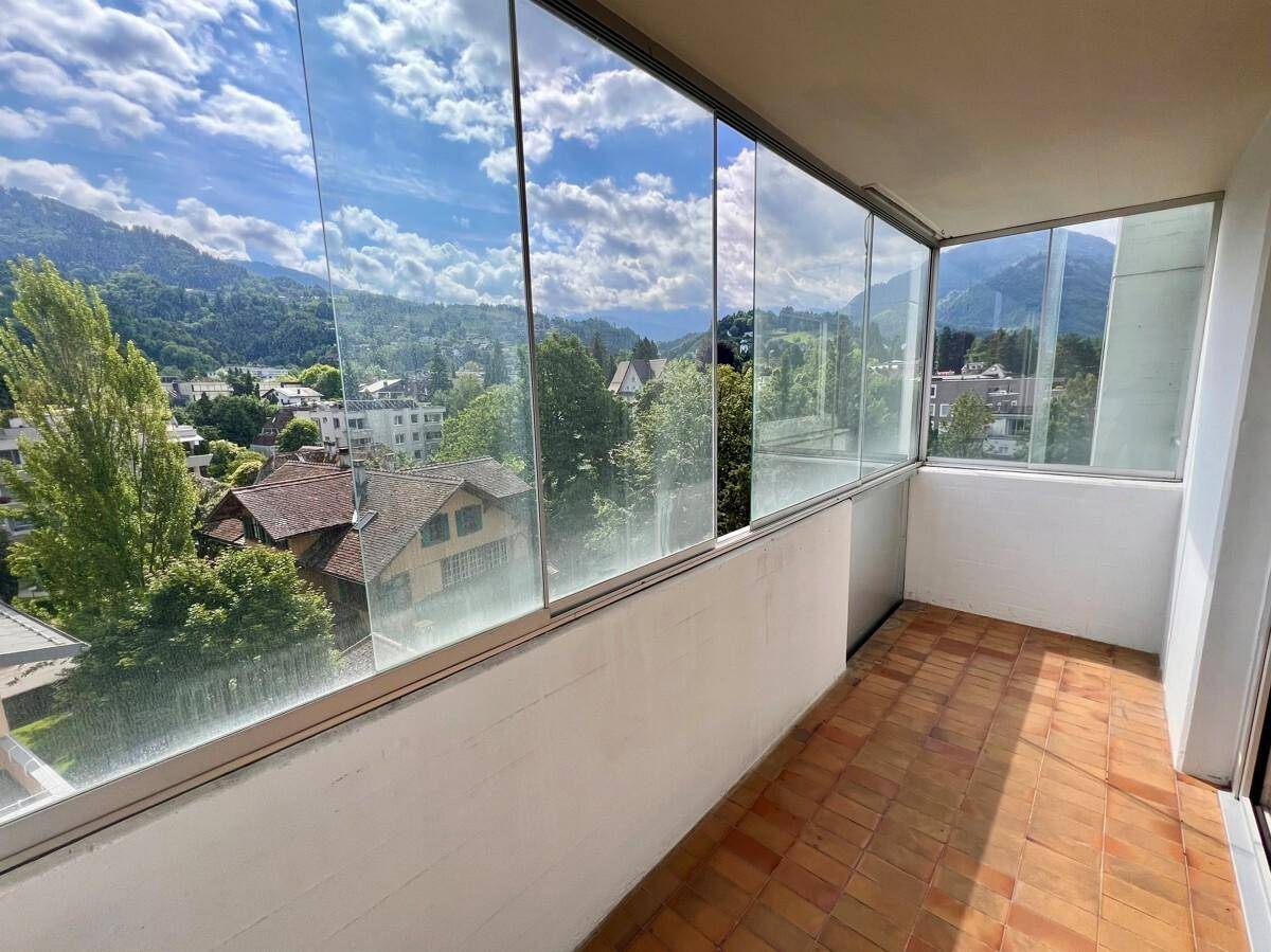 ostseitiger Balkon beim Schlafzimmer