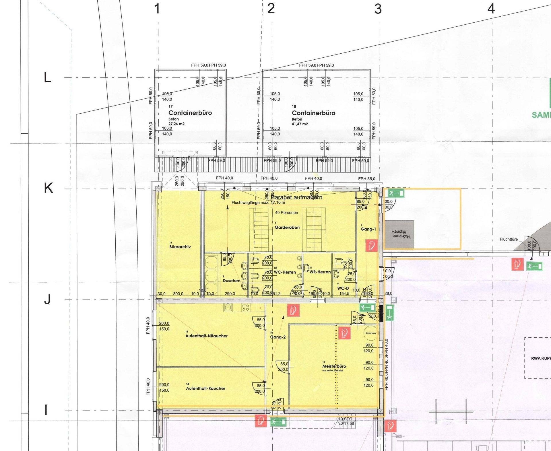 Grundriss Büro