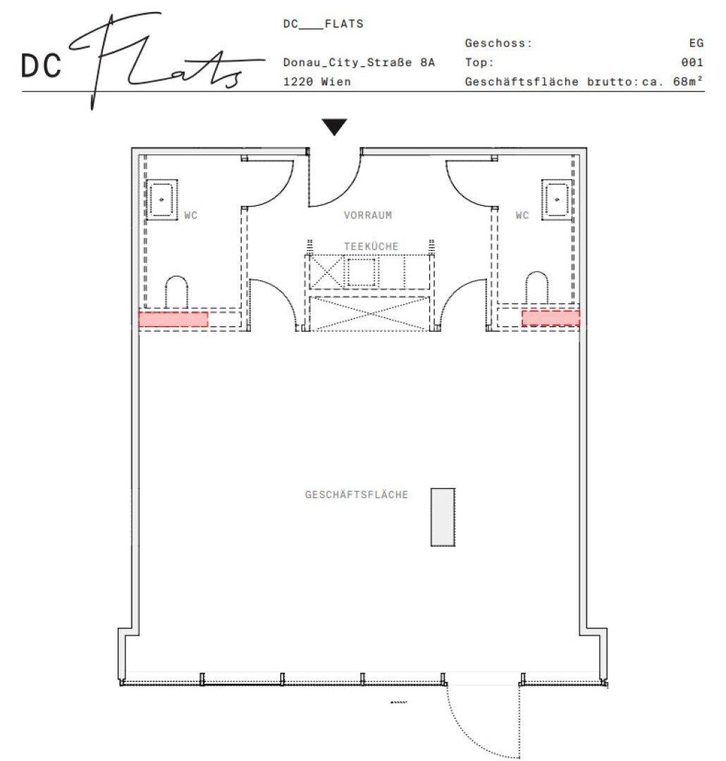 ERSTBEZUG: Geschäftsfläche (67 m²) in der Donau City – DC-Flats - Veduta 4