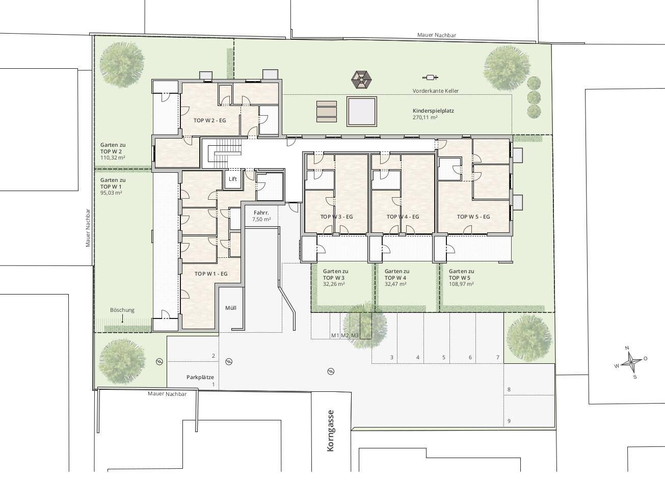 Lageplan Erdgeschoss
