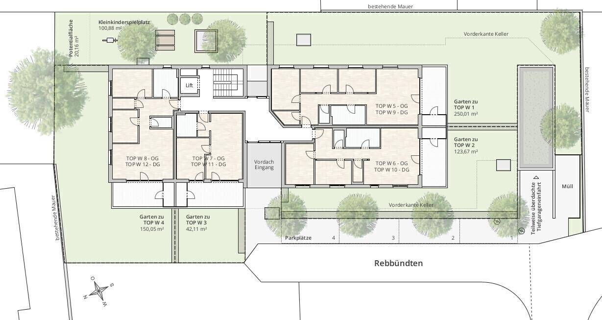 Lageplan Obergeschoss/Dachgeschoss