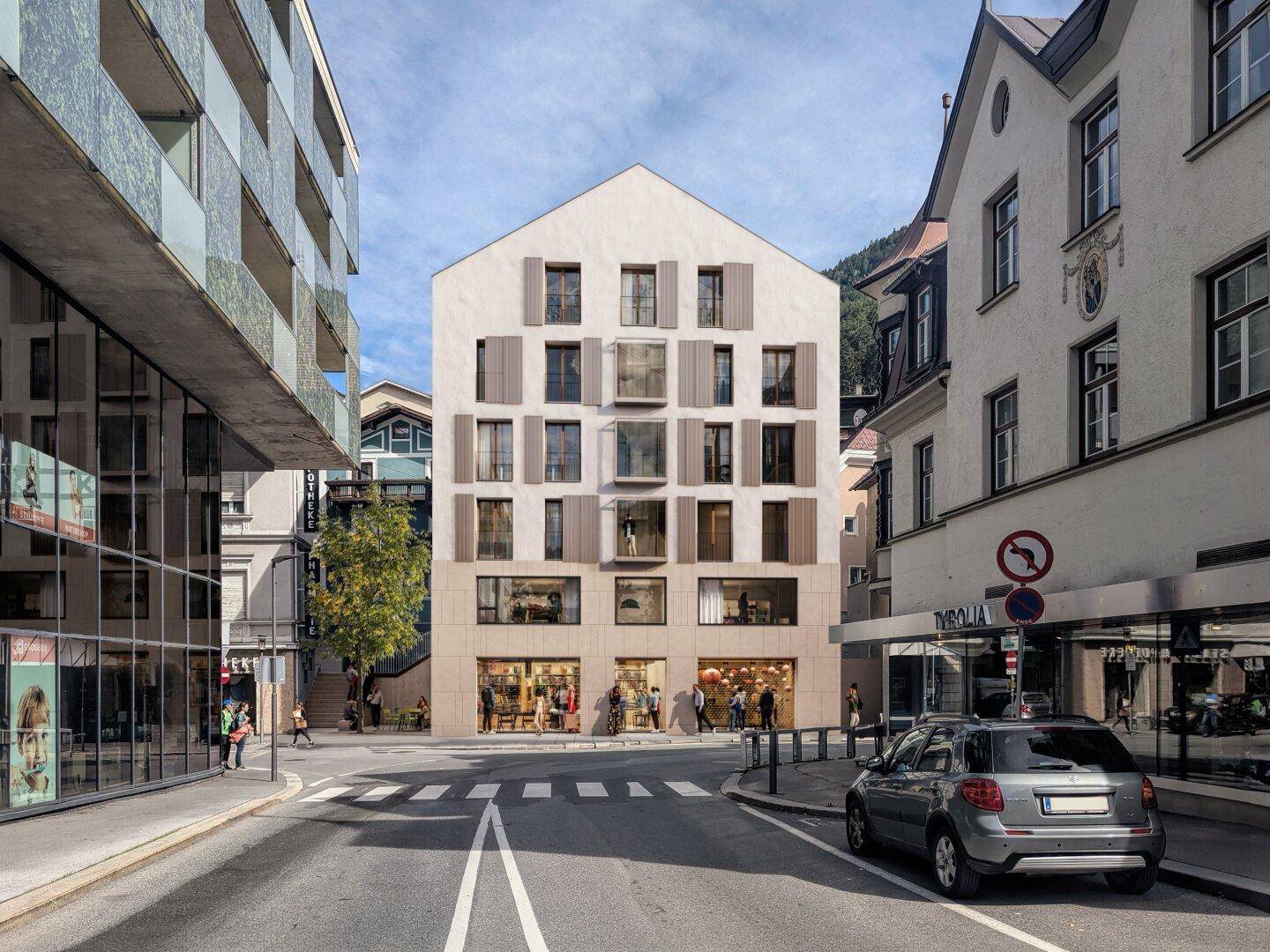 Gewerbefläche in Toplage mit zweiter Ebene | TOP 02, Einheit im Jöchlerhaus im Zentrum von Landeck Tirol - Ansicht 4