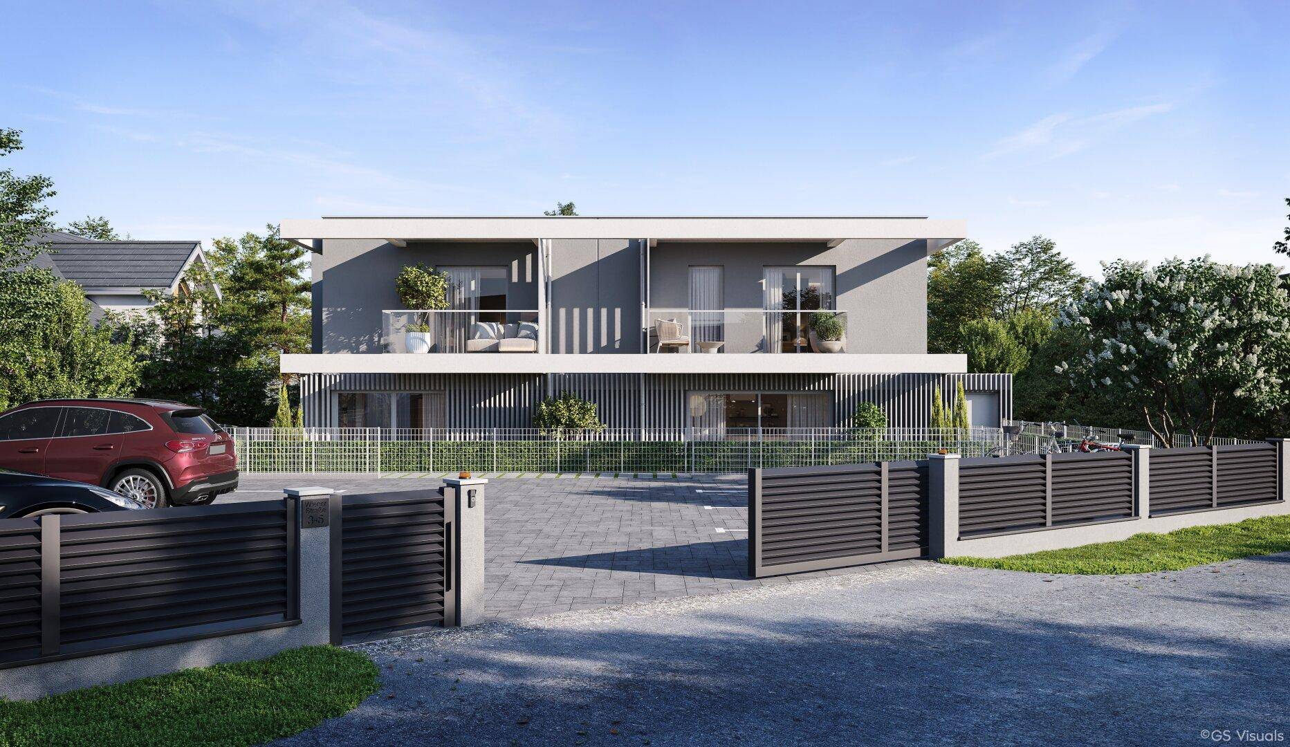 NAHE WIEN – Baugrundstück mit fertigem Projekt für 4 Einfamilienhäuser auf ca. 1.000 m² Grundstück - Ansicht 3