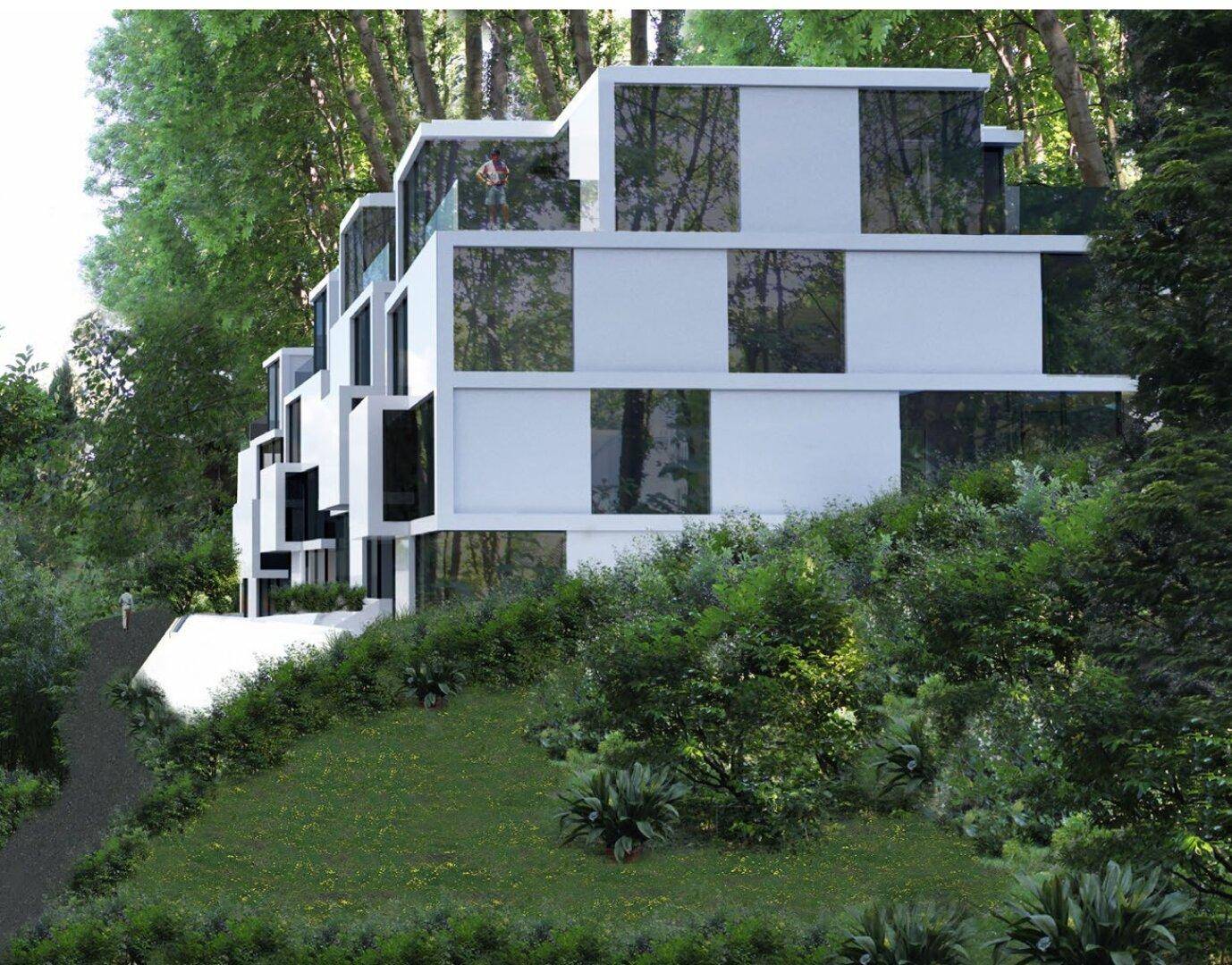 Einzigartiges Grundstück mit baugenehmigten Projekt zum Bau von 12 Luxus-Wohnungen - Ansicht 2