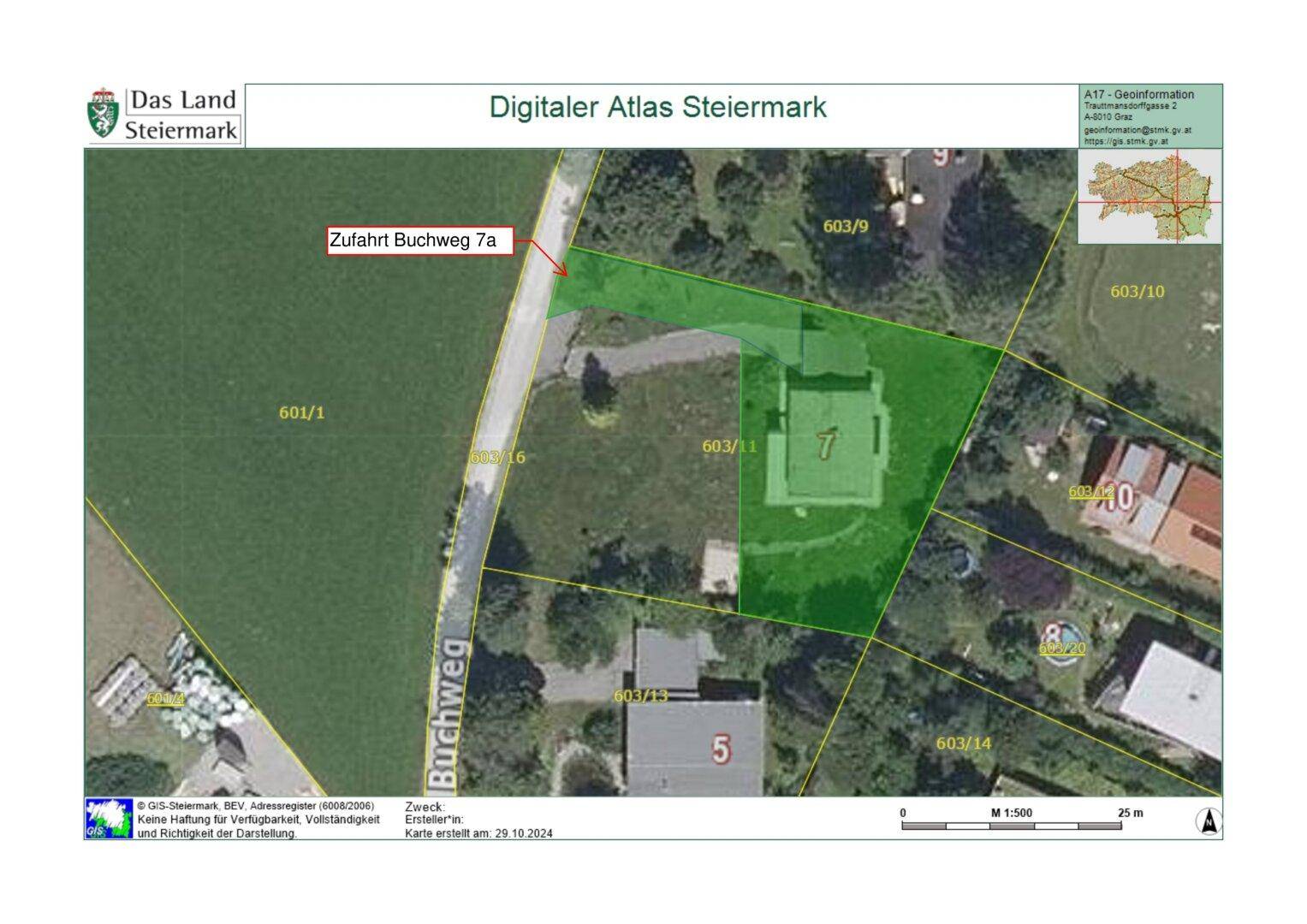 Lageplan Buchweg 7a