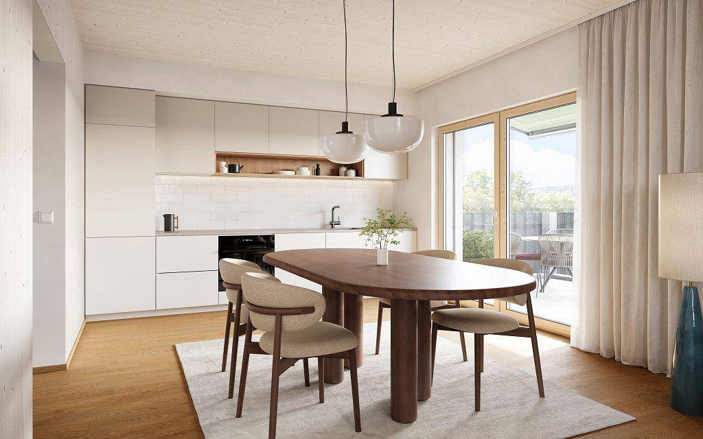 GRÜNE STADTVILLEN - 3 Zimmer mit Balkon und Sichtholz in der Wohnung! | Ruhe - Natur - Holz | Provisionsfrei! - Ansicht 6