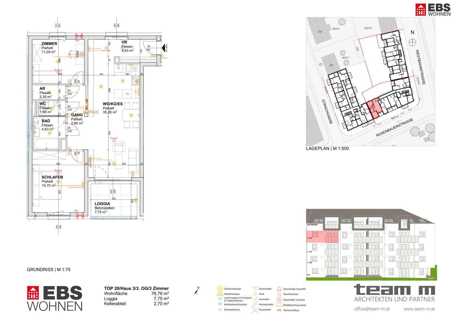 Wohnungsplan Top 20