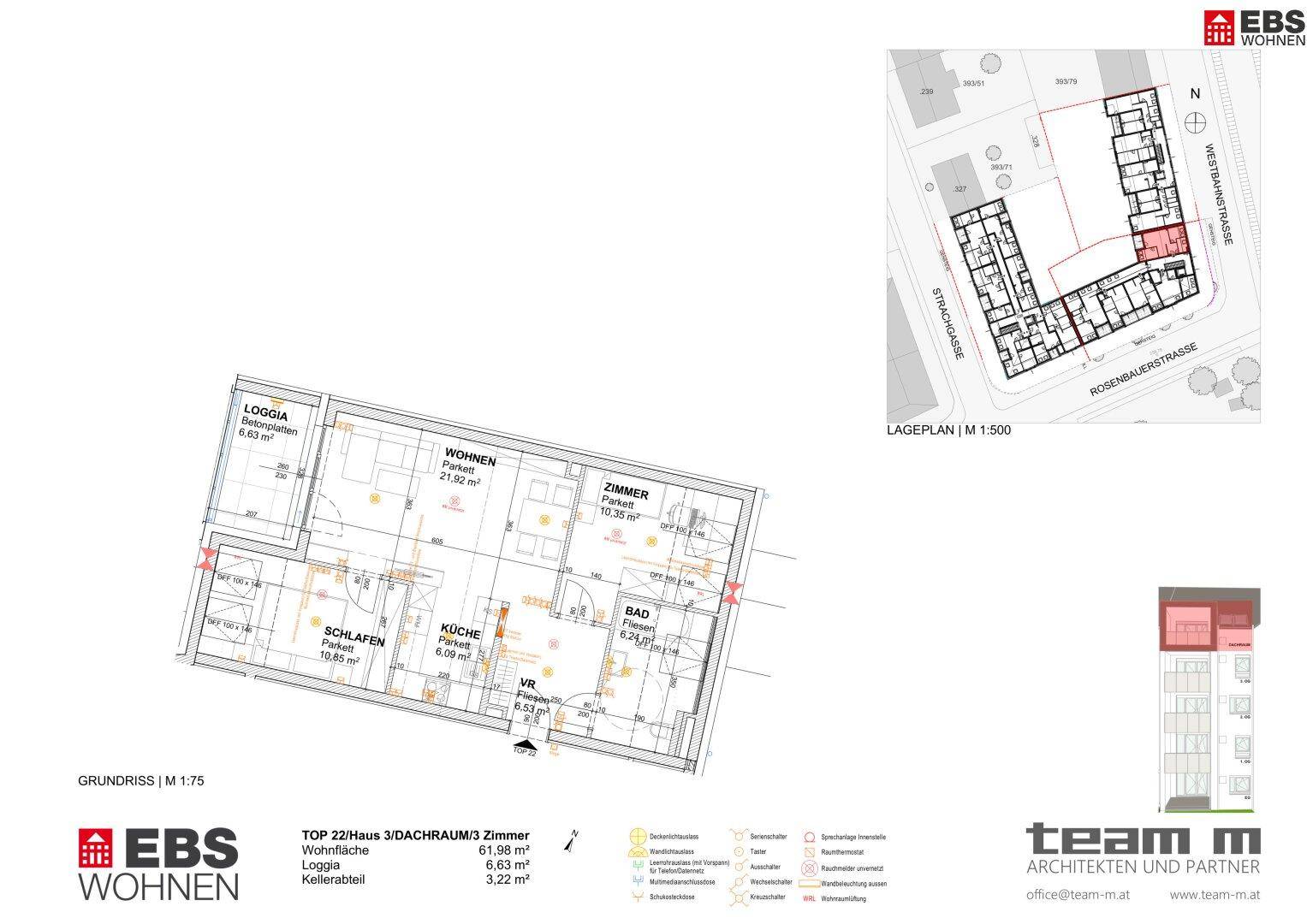 Wohnungsplan Top 22