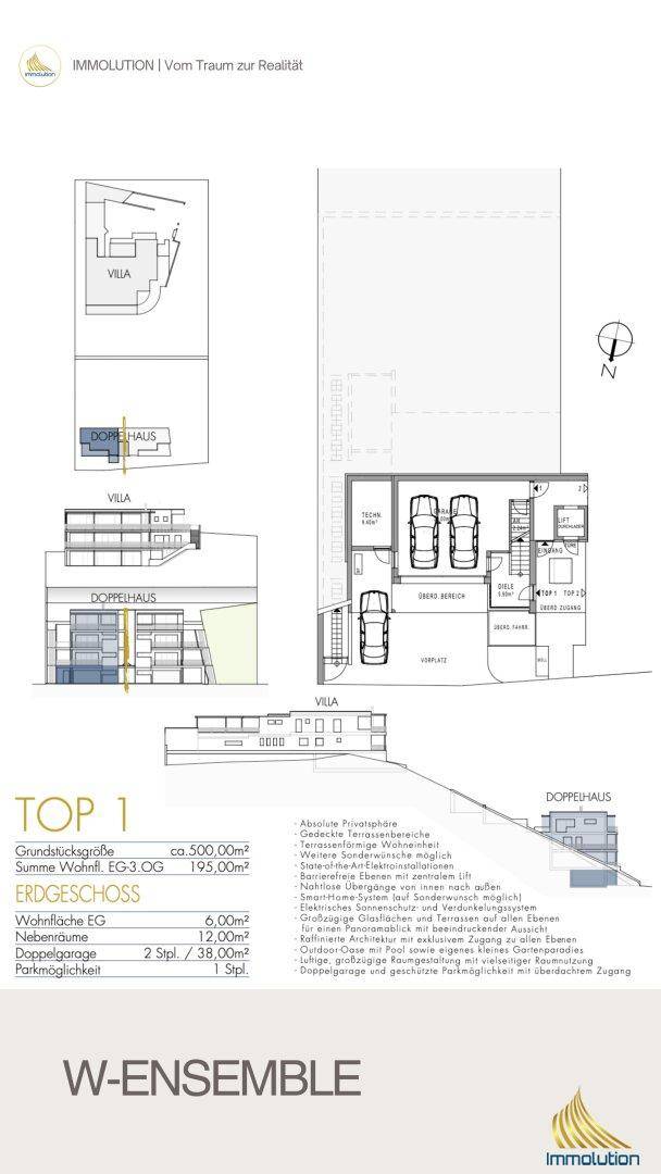 Exklusive Doppelhaushälfte | TOP 01 in Steinhaus bei Wels – modernes Wohnen mit Pool, Garten &amp; Panoramablick - Widok 6