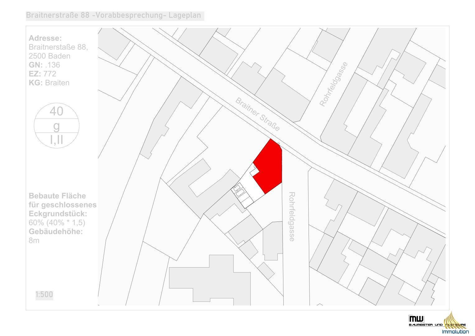 * Bauträgergrundstück Bauland Kerngebiet _ 6 Wohneinheiten _ 1 Geschäftslokal * - Ansicht 5