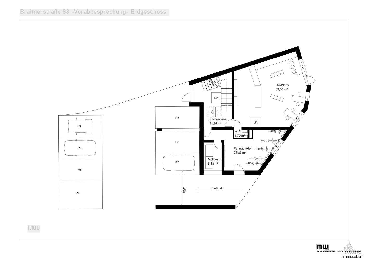 * Bauträgergrundstück Bauland Kerngebiet _ 6 Wohneinheiten _ 1 Geschäftslokal * - Ansicht 6