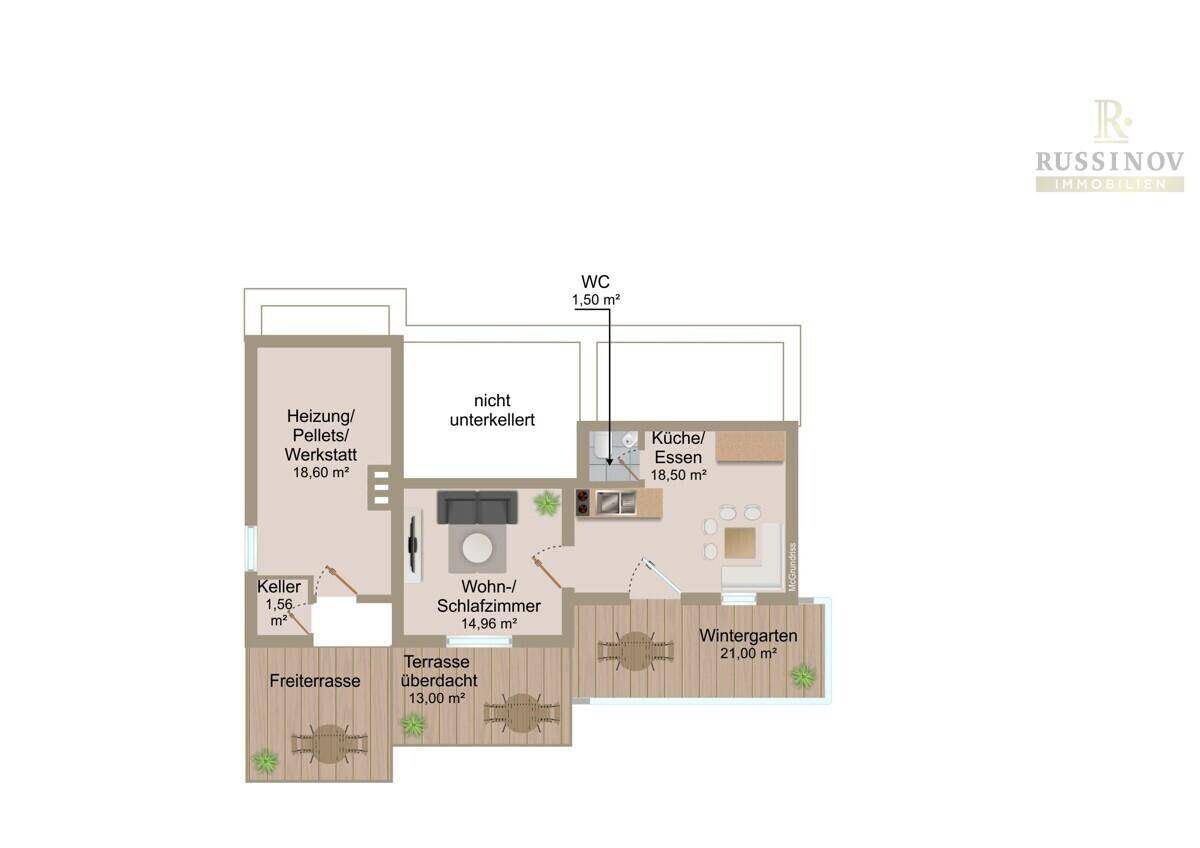 Grundriss Einliegerwohnung UG