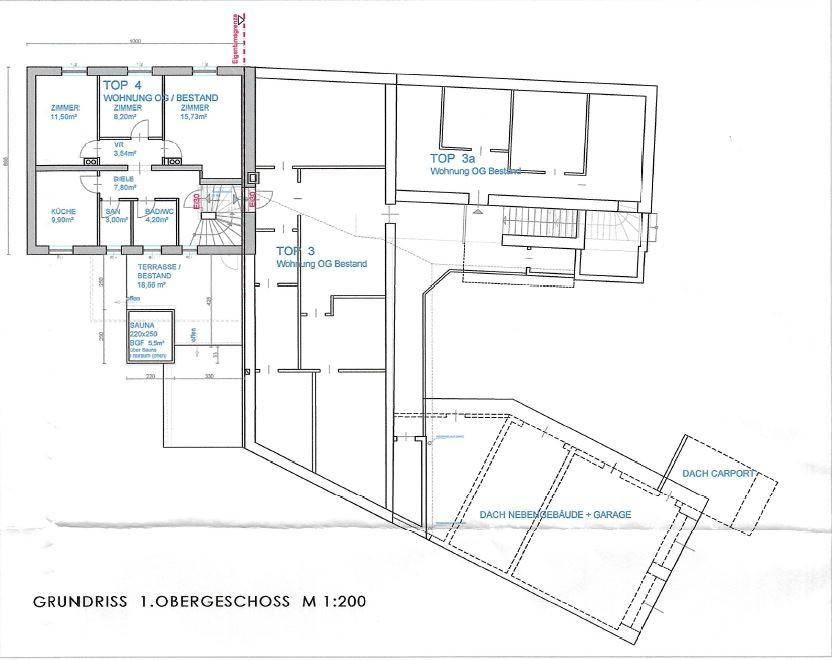 Grundrissplan Obergeschoss