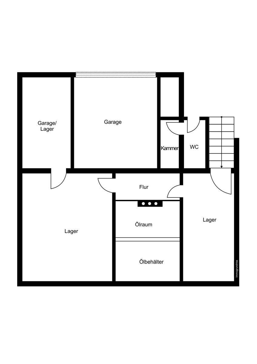 Grundrissplan Keller