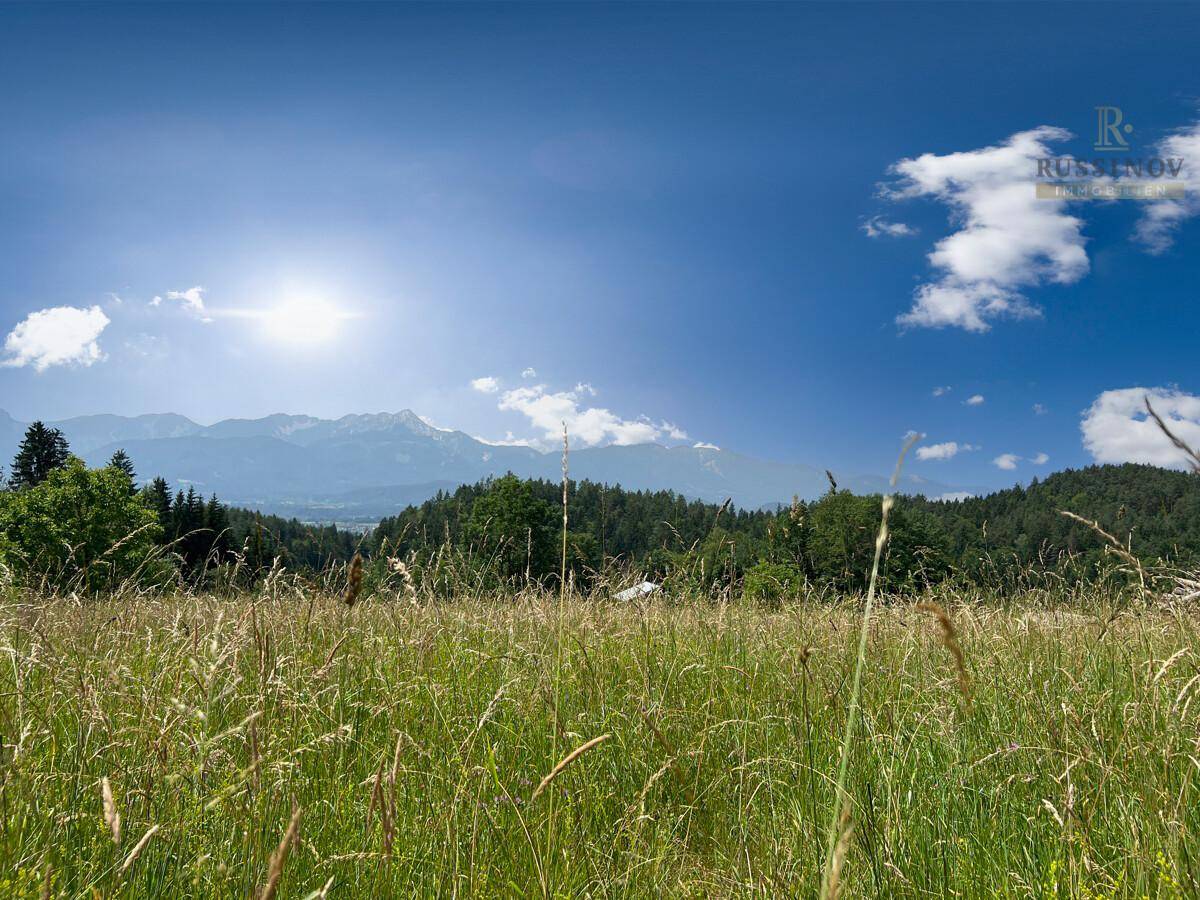 Sonniges Grundstück mit Traumsicht ober Velden #Karawankenblick - Ansicht 4