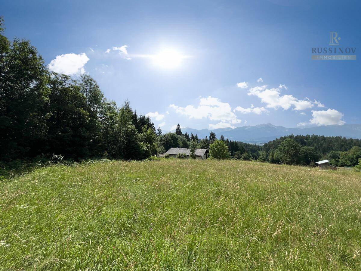 Sonniges Grundstück mit Traumsicht ober Velden #Karawankenblick - Ansicht 2