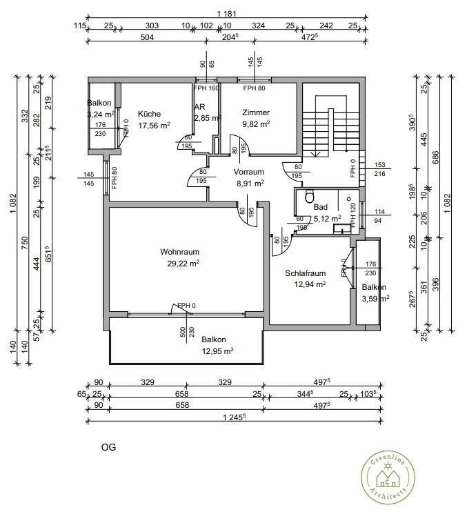 Grundrissplan Oergeschoss