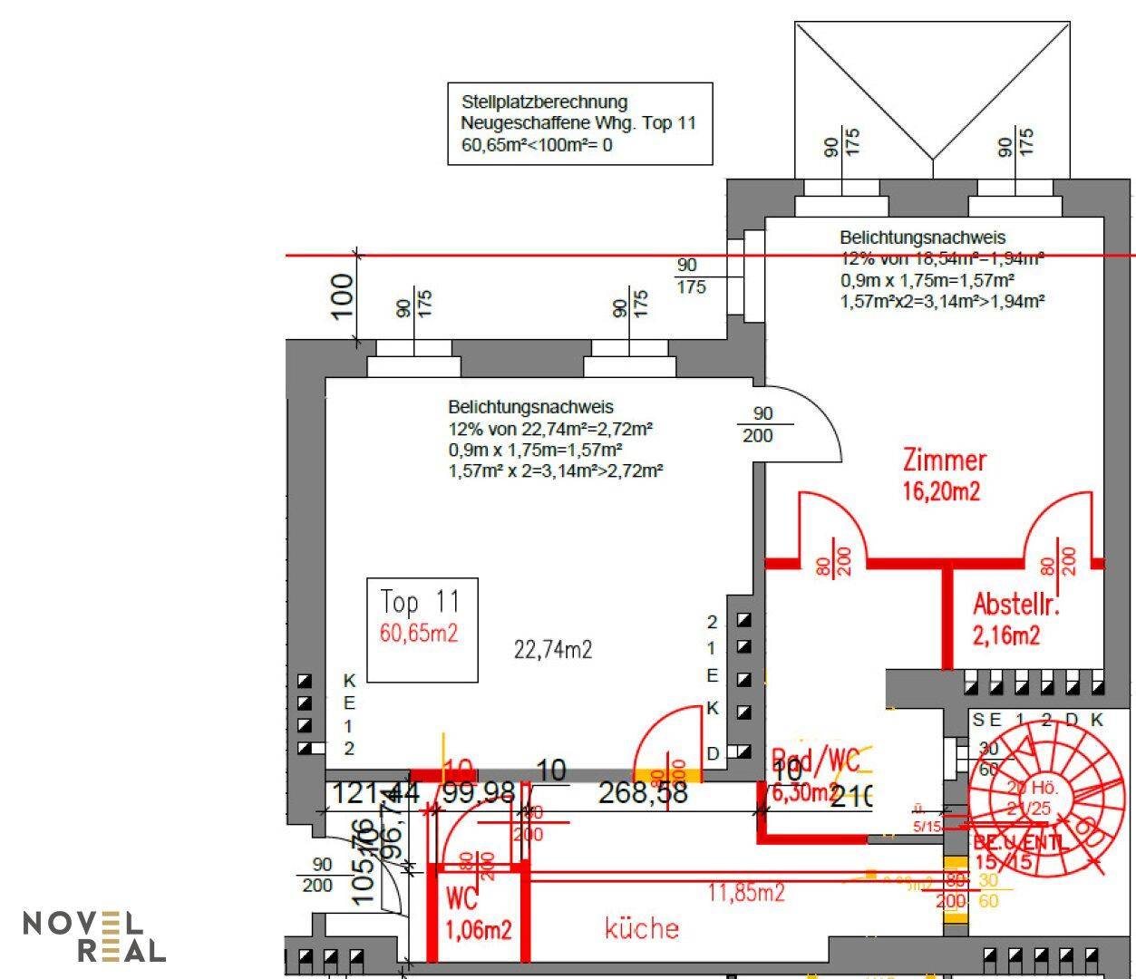 Detaillierter Grundriss der Wohnung mit Raummaßen und Aufteilung der Zimmer.