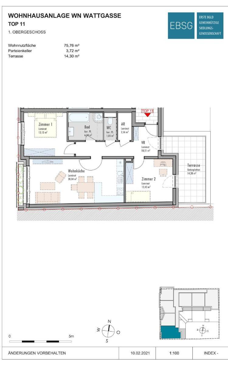 Familienwohnung im 1. OG mit Terrasse – pohled 2