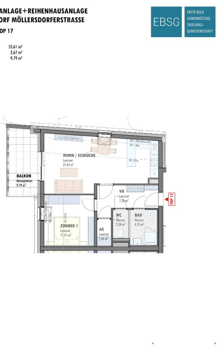Nette 2-Zimmerdachgeschoßwohnung mit Balkon - Ansicht 2
