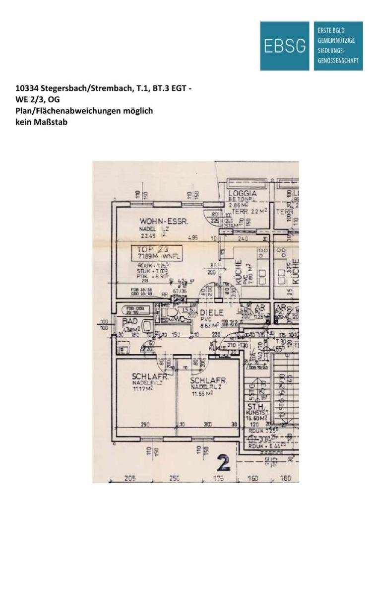 3-Zimmerwohnung im 1.OG mit Loggia - Veduta 2