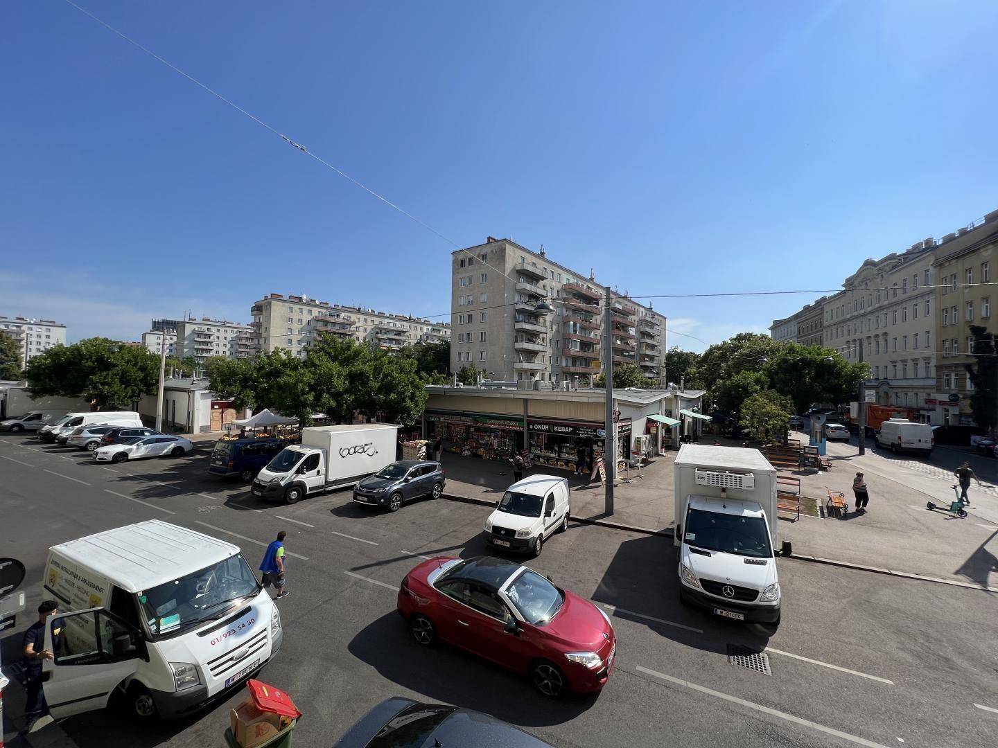 Ausblick aus der Küche zum Hannovermarkt