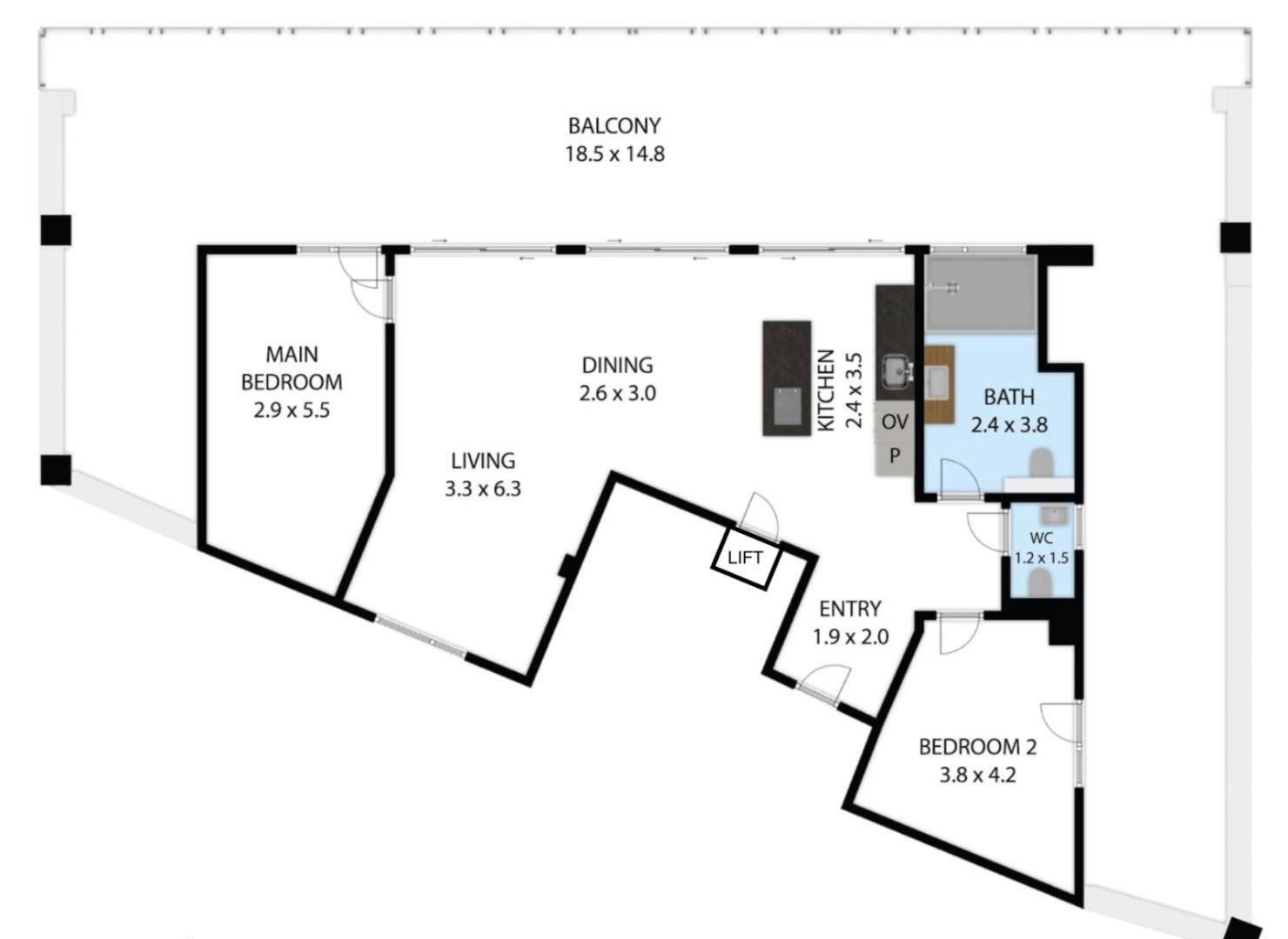 Penthouse Millstatt Plan 2D